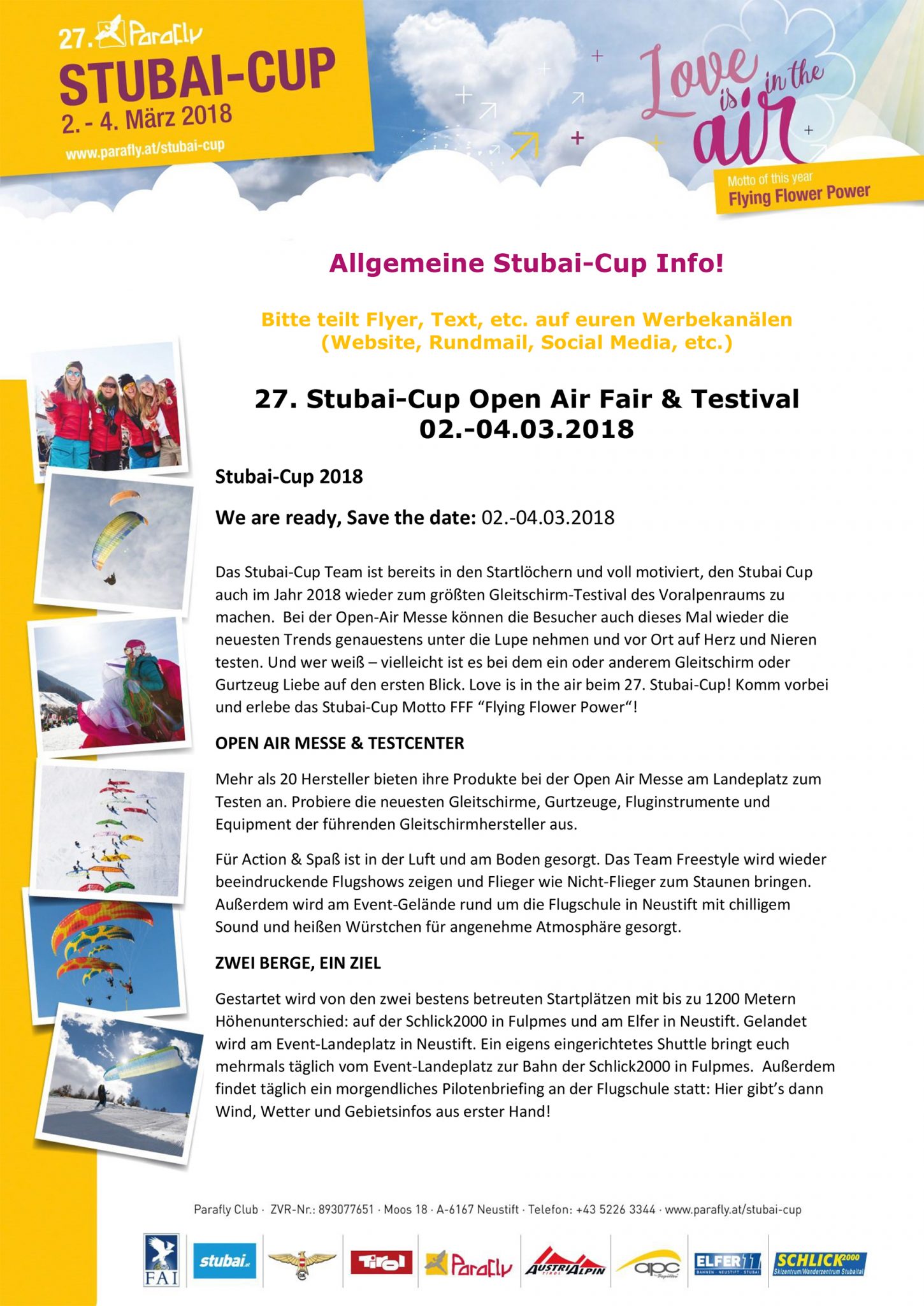 skywalk paragliders - STUBAI CUP 2018