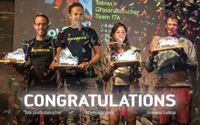 Dolomiti Superfly 2018 – skywalk triple podium